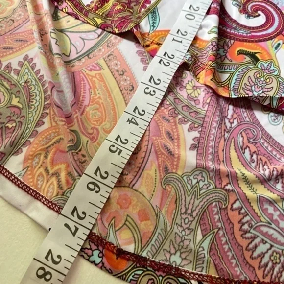 Venus Colorful Paisley Racerback Hi Lo Tank Top - Picture 5 of 9